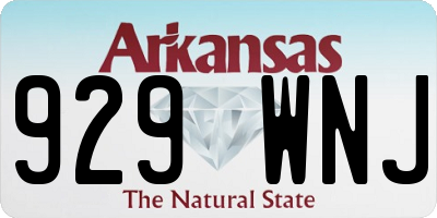 AR license plate 929WNJ