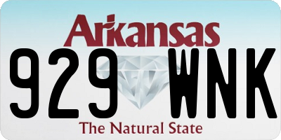 AR license plate 929WNK