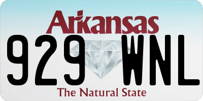 AR license plate 929WNL
