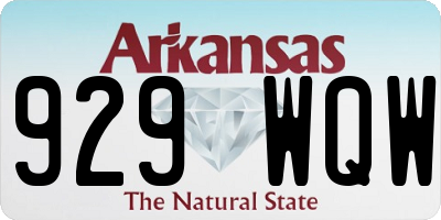 AR license plate 929WQW