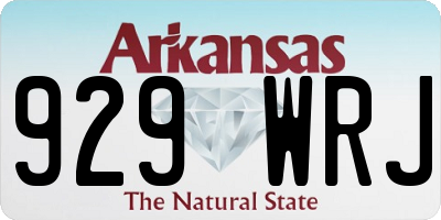 AR license plate 929WRJ