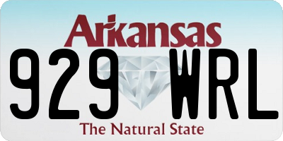 AR license plate 929WRL