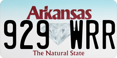 AR license plate 929WRR