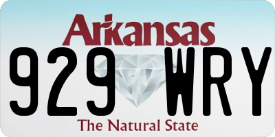 AR license plate 929WRY