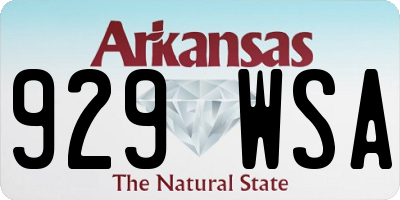 AR license plate 929WSA