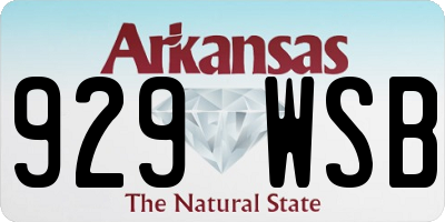 AR license plate 929WSB
