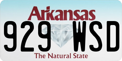 AR license plate 929WSD