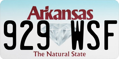 AR license plate 929WSF