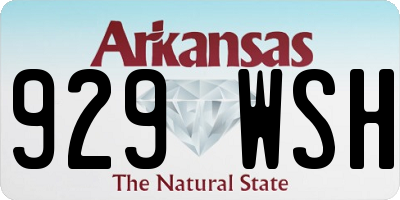 AR license plate 929WSH