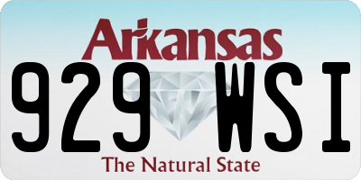 AR license plate 929WSI