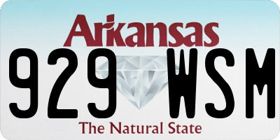 AR license plate 929WSM