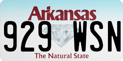 AR license plate 929WSN
