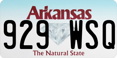 AR license plate 929WSQ