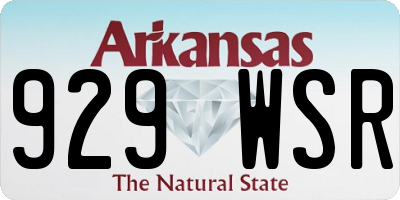 AR license plate 929WSR
