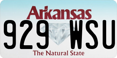 AR license plate 929WSU