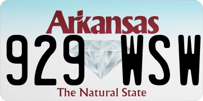AR license plate 929WSW