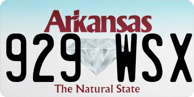 AR license plate 929WSX