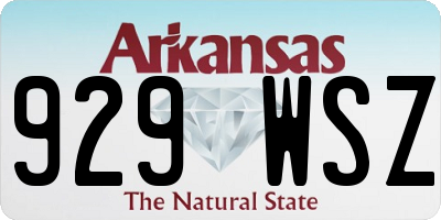 AR license plate 929WSZ