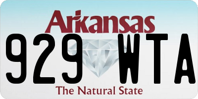 AR license plate 929WTA