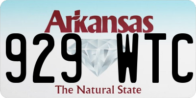 AR license plate 929WTC