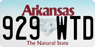 AR license plate 929WTD