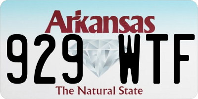 AR license plate 929WTF