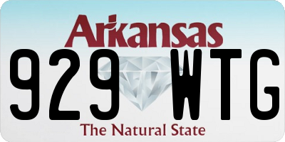 AR license plate 929WTG