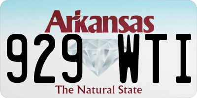 AR license plate 929WTI
