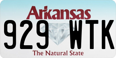 AR license plate 929WTK