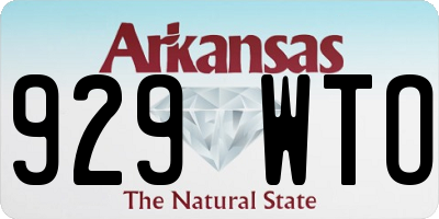 AR license plate 929WTO