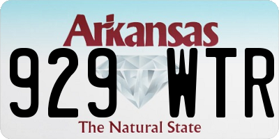 AR license plate 929WTR