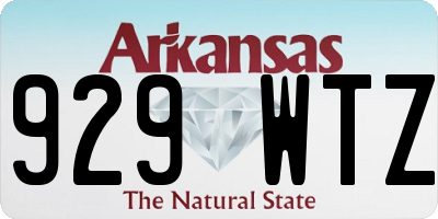 AR license plate 929WTZ