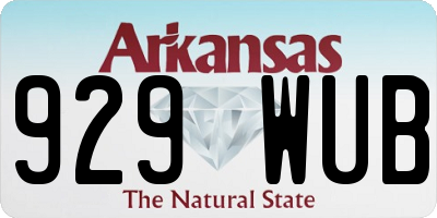 AR license plate 929WUB