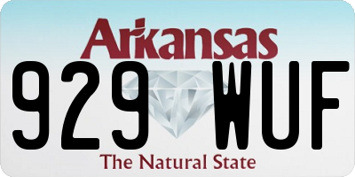 AR license plate 929WUF