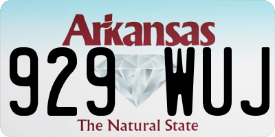 AR license plate 929WUJ