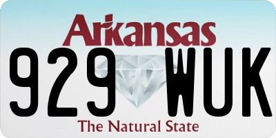AR license plate 929WUK