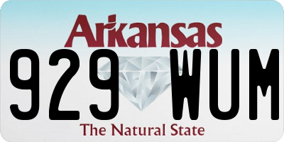 AR license plate 929WUM