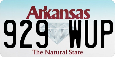 AR license plate 929WUP