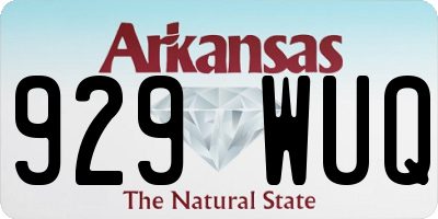 AR license plate 929WUQ