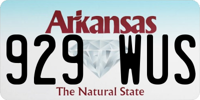 AR license plate 929WUS