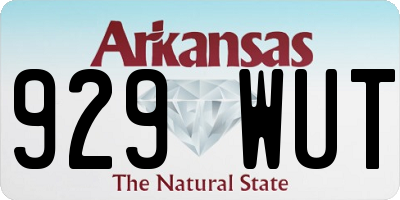 AR license plate 929WUT