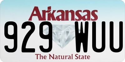 AR license plate 929WUU