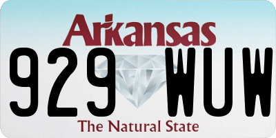 AR license plate 929WUW