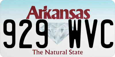 AR license plate 929WVC