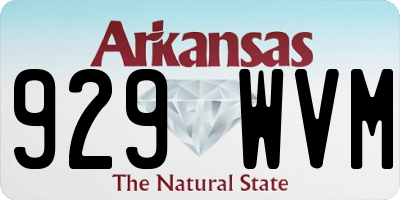AR license plate 929WVM