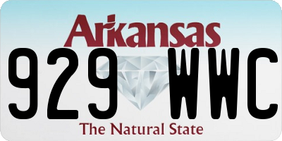 AR license plate 929WWC