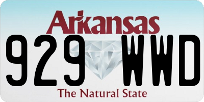 AR license plate 929WWD