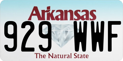 AR license plate 929WWF