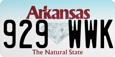 AR license plate 929WWK