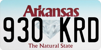 AR license plate 930KRD